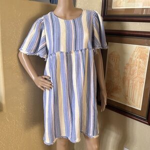 Dip Womens Beach Lagenlook Empire Waist Dress sz L